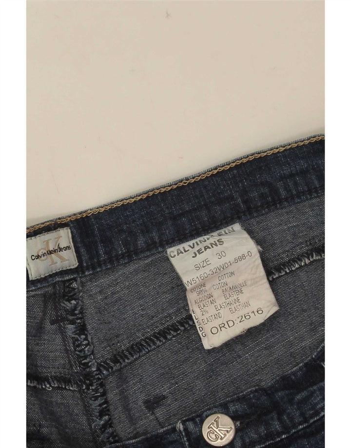 Damskie jeansy Capri Calvin Klein W30 L21 Granatowe, bawełniane
