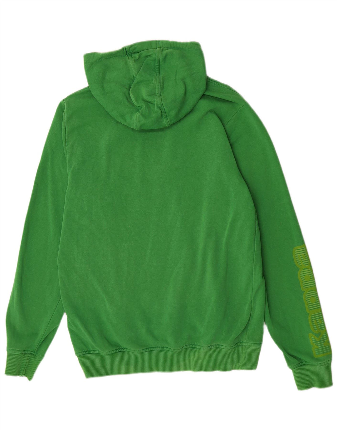 Męski sweter z kapturem Kappa z grafiką, średnio zielony, bawełniany