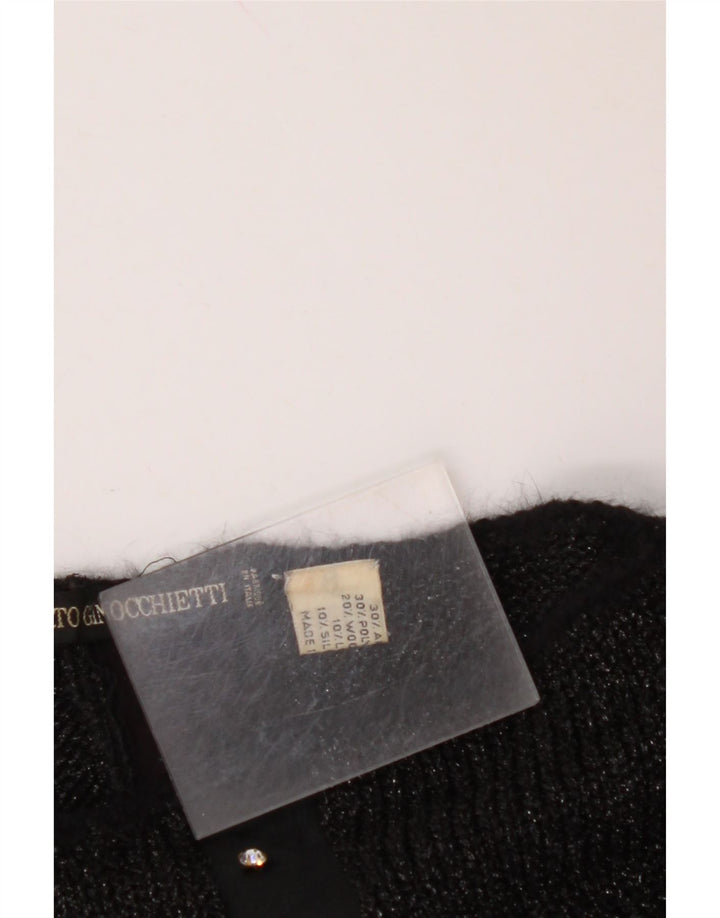 UMBERTO GINOCCHIETTI Damski sweter z dekoltem w łódkę UK 18 XL Czarny