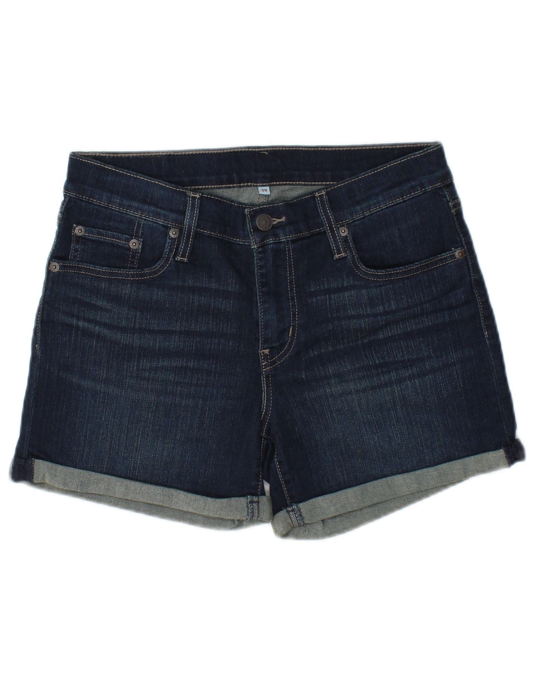 LEVI'S Womens Denim Shorts W29 Medium  Navy Blue Cotton