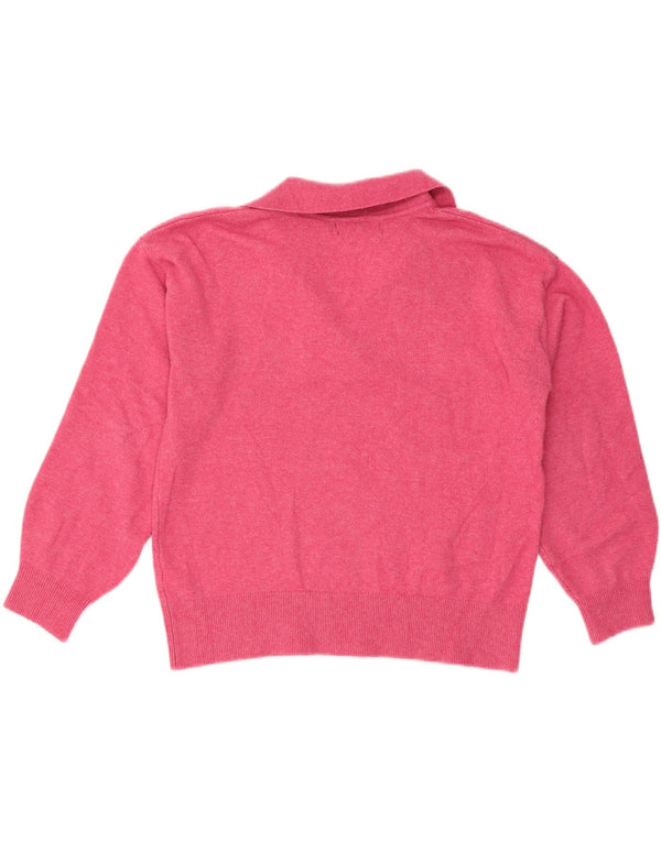 Marks & Spencer Damski sweter oversize z golfem UK 10, mały różowy