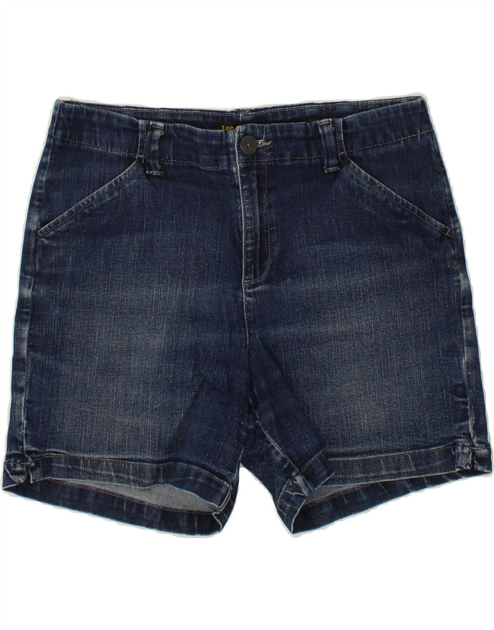 LEE Womens Regular Mid Rise Denim Shorts Size 32 Large Navy Blue Cotton Vintage Lee and Second-Hand Lee from Messina Hembry 