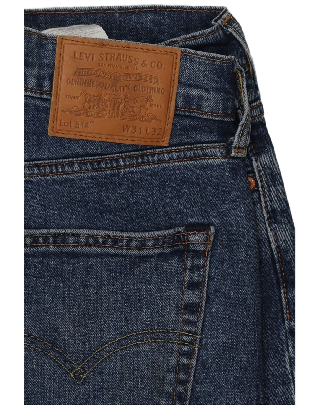 Męskie jeansy Levi's 514 Straight W31 L32 Niebieskie bawełniane