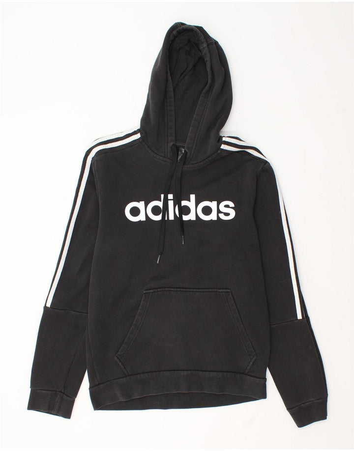 Męska bluza z kapturem Adidas Graphic, średnia czarna, bawełniana