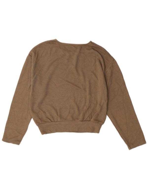 Damski sweter ZARA UK 12 Średni brązowy wiskoza