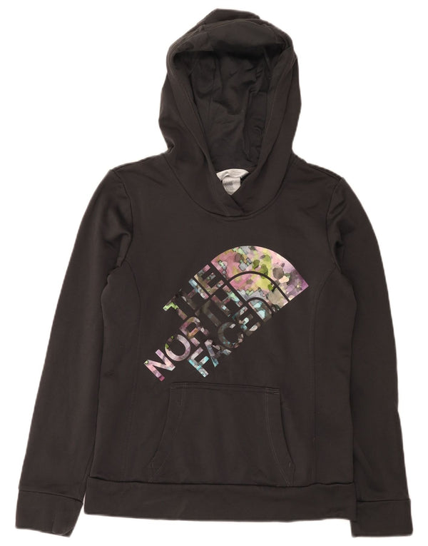 Damski sweter z kapturem The North Face z grafiką, UK 10, mały, czarny, poliestrowy