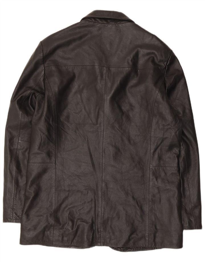 LLD Męska kurtka skórzana UK 38 Średnia czarna skóra