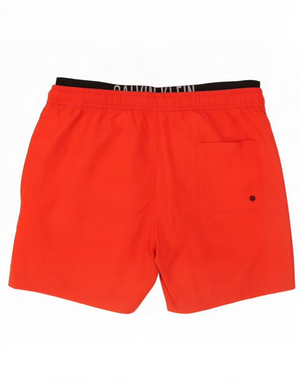 Męskie spodenki kąpielowe Calvin Klein Graphic, duże, czerwone, z blokami kolorów