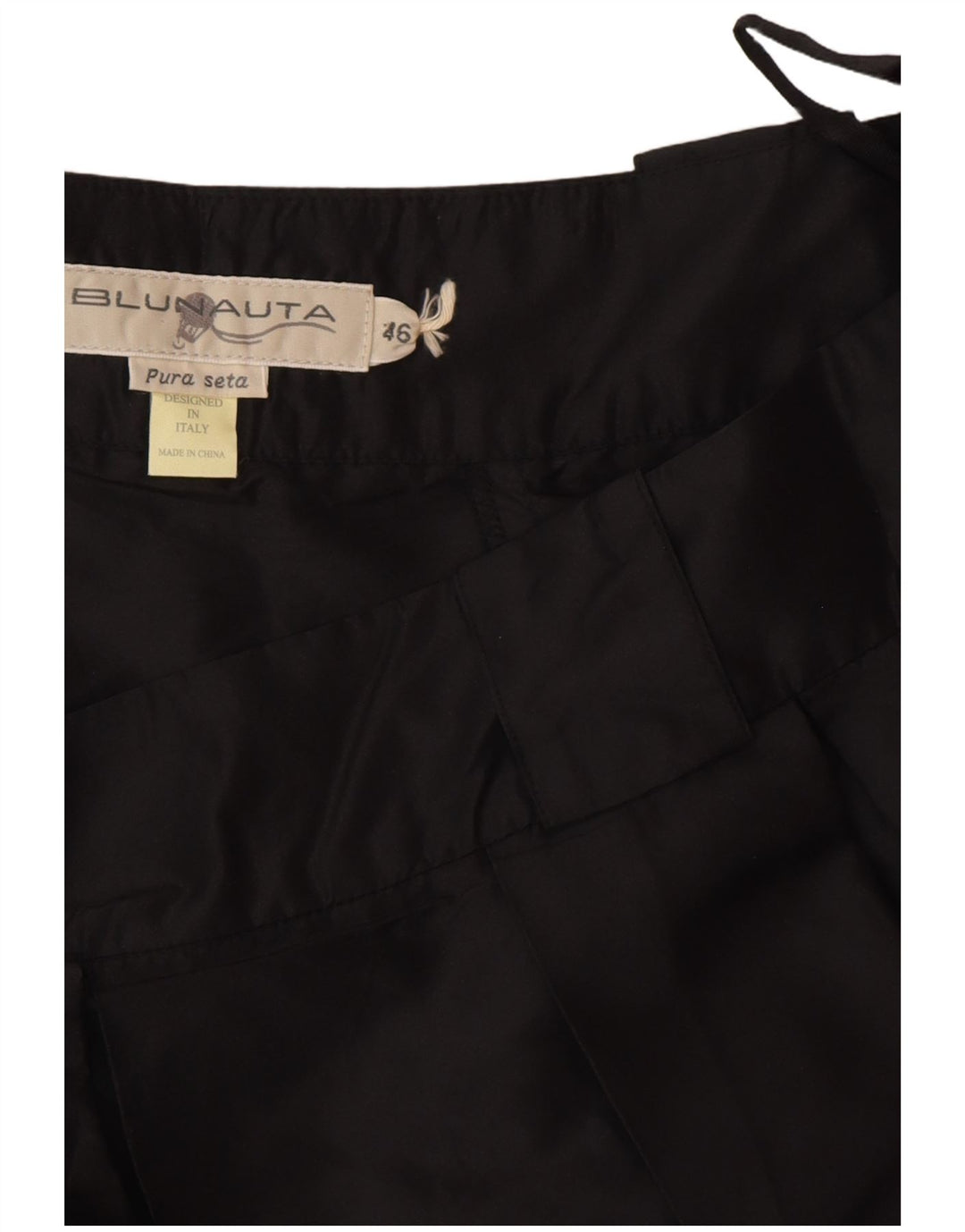 Damska plisowana spódnica Blunauta IT 46 Large W32 Czarny jedwab