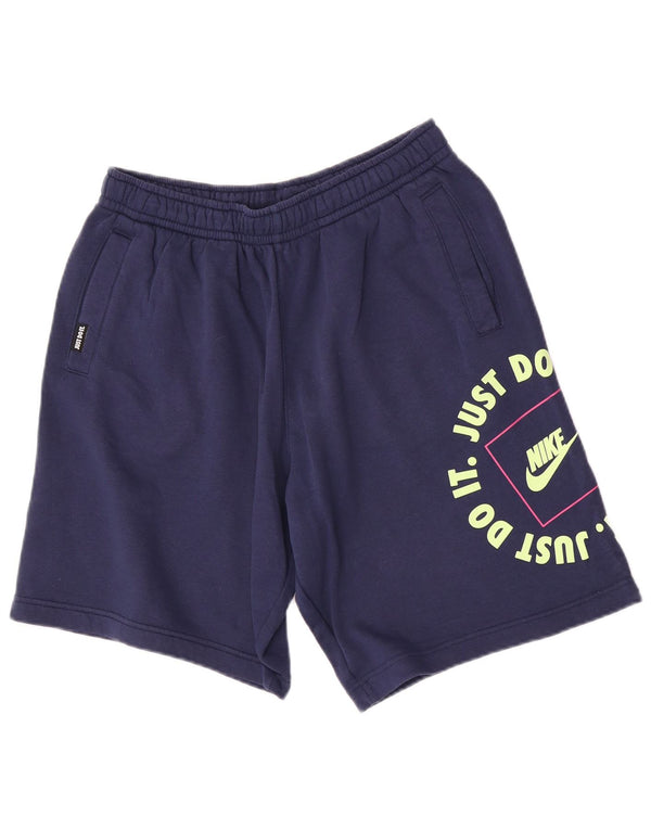 Męskie spodenki sportowe Nike Graphic Regular, średnie, granatowe, bawełniane, sportowe