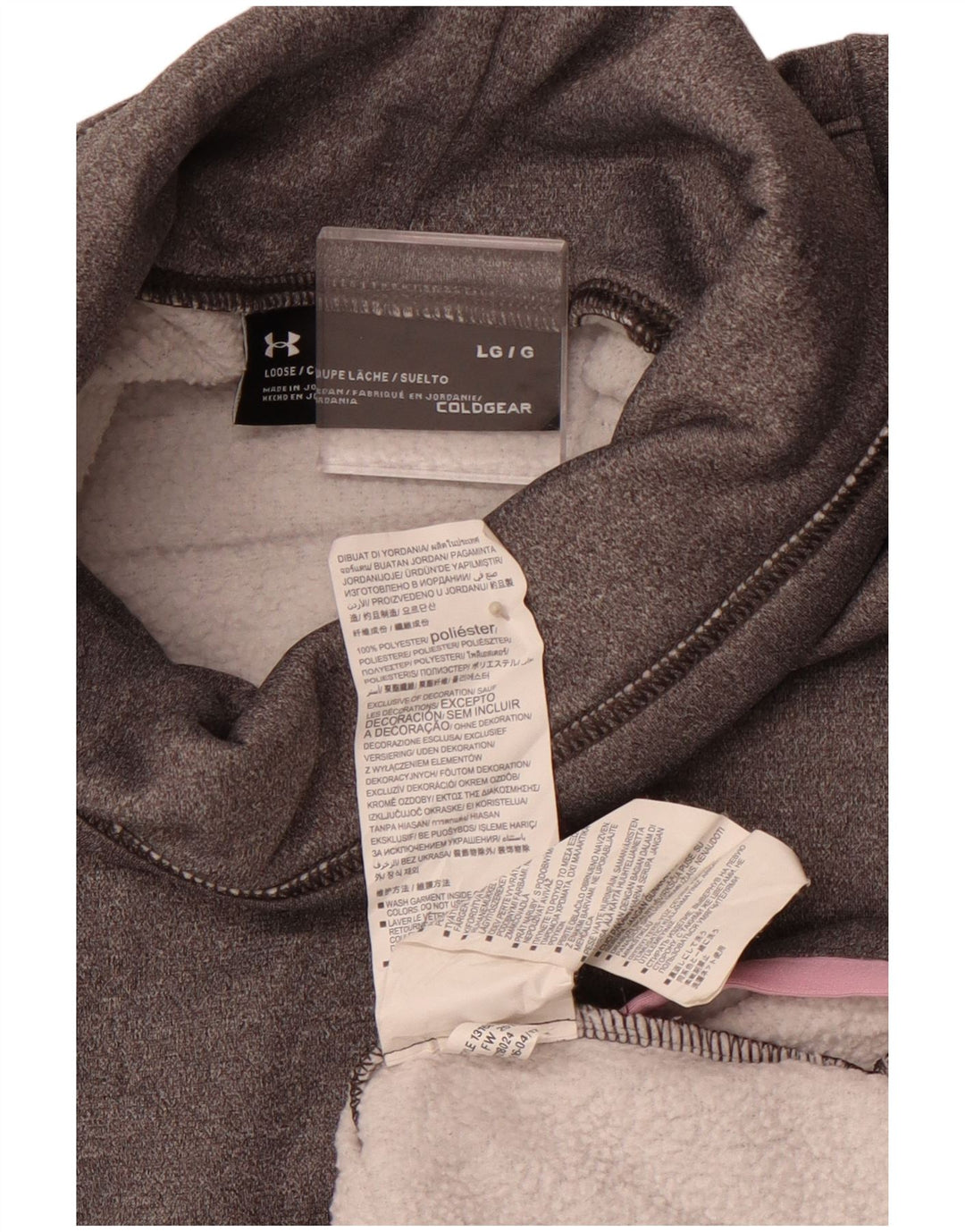 Damska bluza z grafiką UNDER ARMOUR Cold Gear UK 16, duża, szara