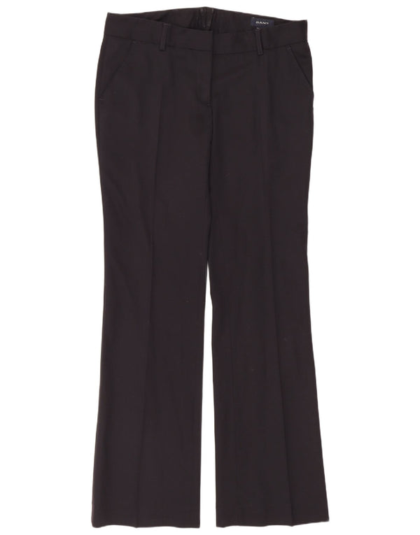 Damskie spodnie garniturowe Gant Bootcut UK 12 Medium W34 L33 Czarna wełna