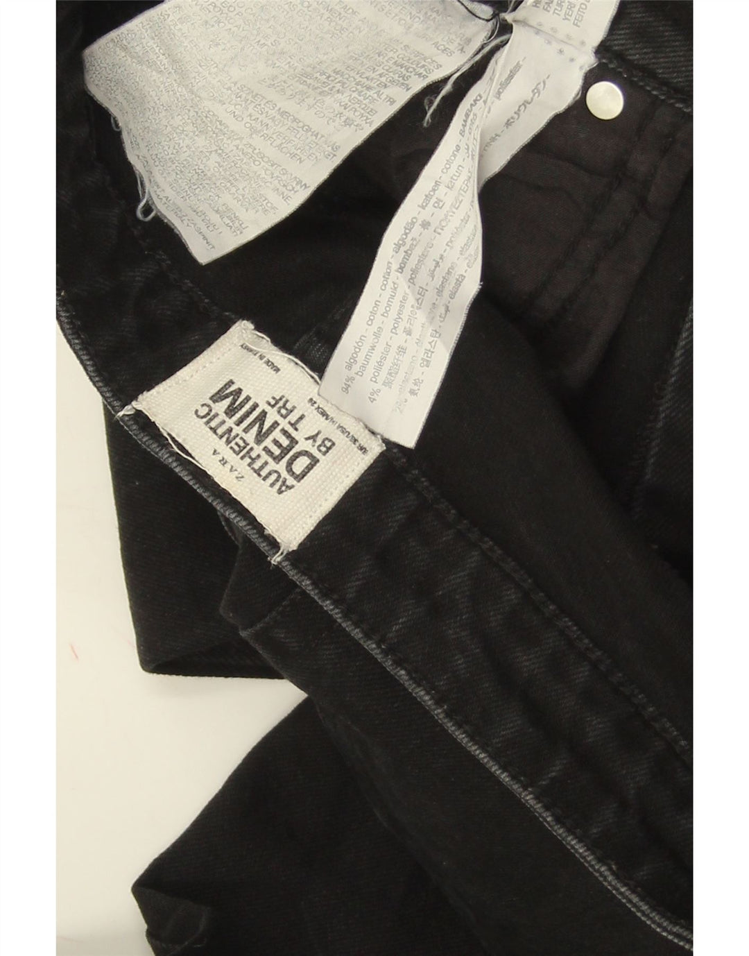 Damskie jeansy ZARA Trafaluc Slim W28 L27 Czarna bawełna