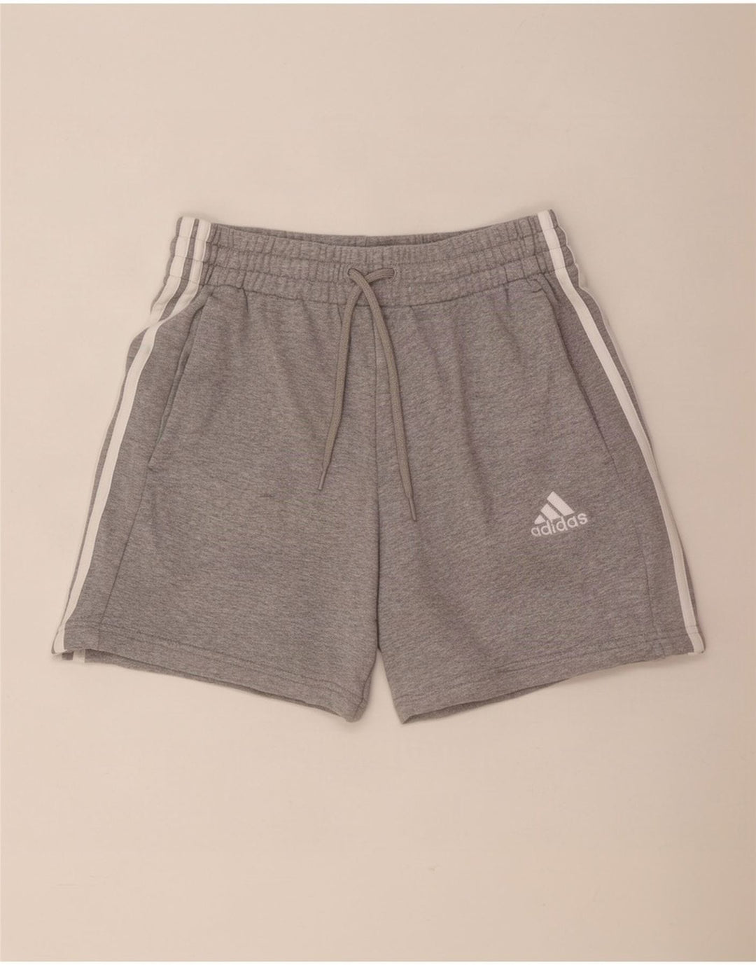 Adidas Męskie Spodenki Sportowe Małe Szare Nakrapiane Bawełny