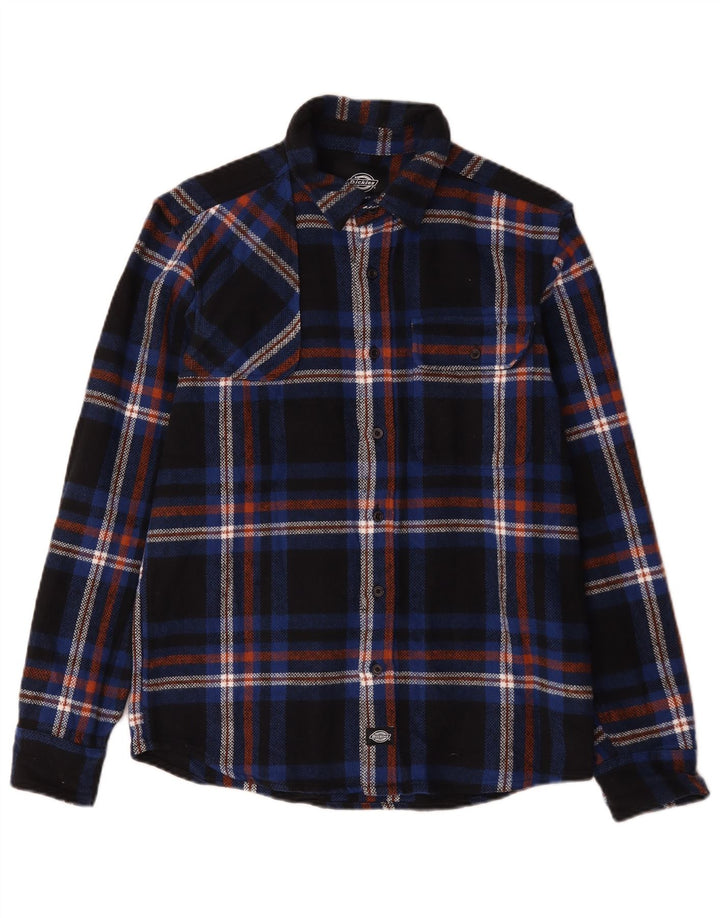 Koszula flanelowa męska Dickies, rozmiar mały, granatowa w kratę, bawełna