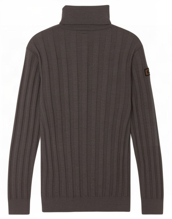 Paul & Shark Damski sweter żeglarski z golfem 2XL Szary dziewicza wełna