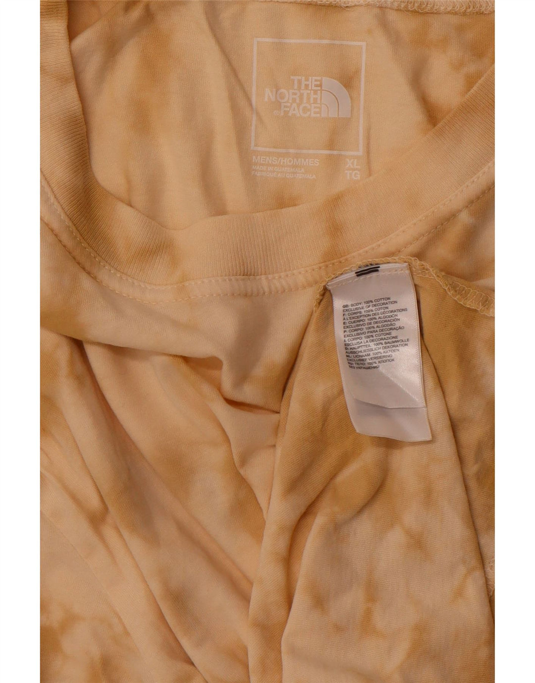 T-shirt męski THE NORTH FACE XL, brązowy, bawełniany Tie Dye