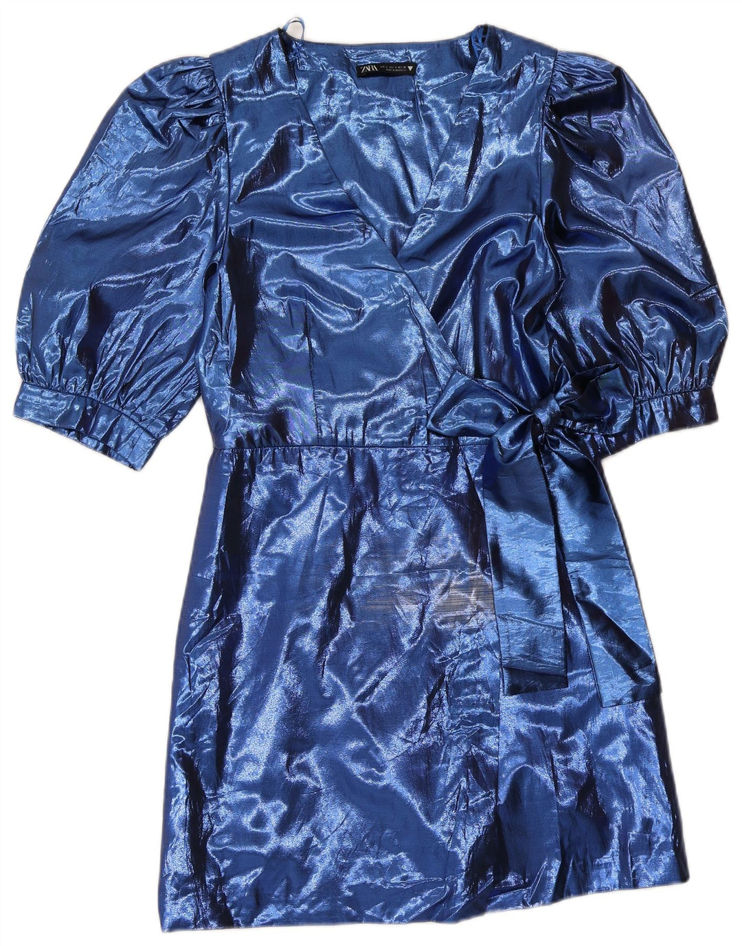 Damska sukienka o linii A Zara UK 8 Small Blue Polyester