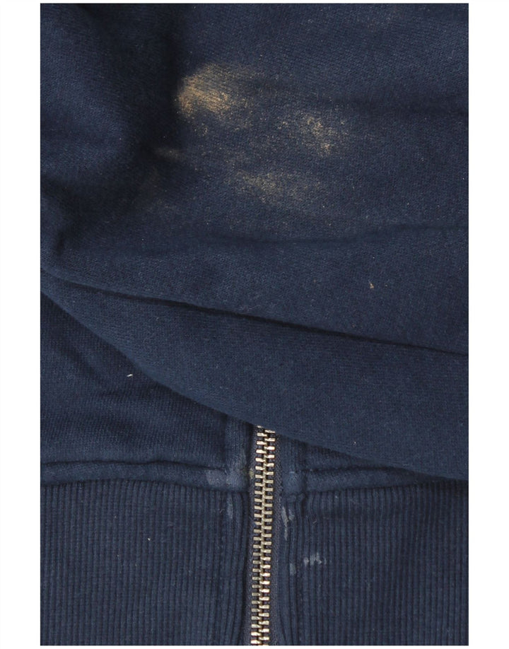 TOMMY HILFIGER Męski sweter z kapturem i zamkiem błyskawicznym, mały, granatowy, bawełniany