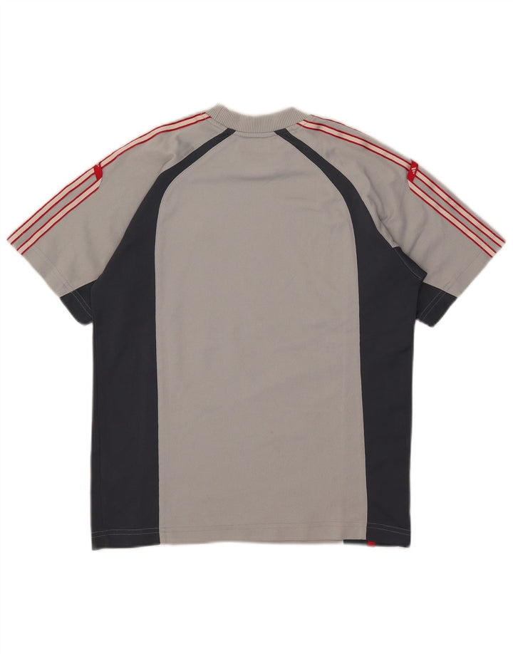 Adidas Chłopięcy T-shirt Top 11-12 lat Szary Poliester z blokami kolorów