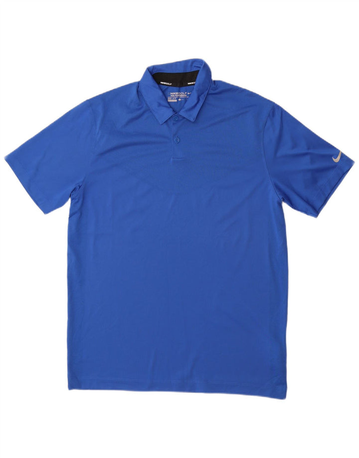 Męska koszulka polo Nike Dri Fit, średni niebieski poliester