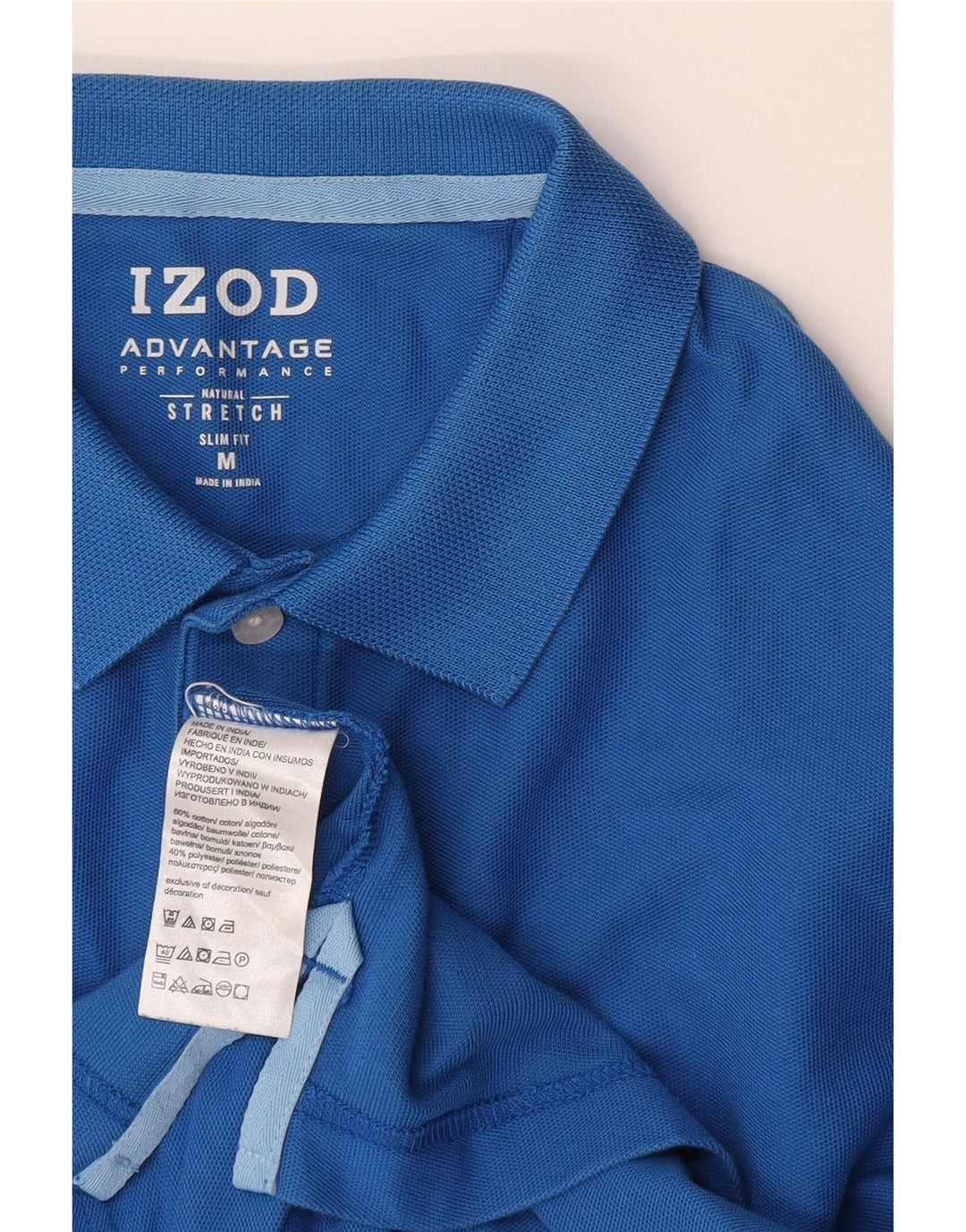 Męska koszulka polo slim fit Izod, niebieska, bawełniana
