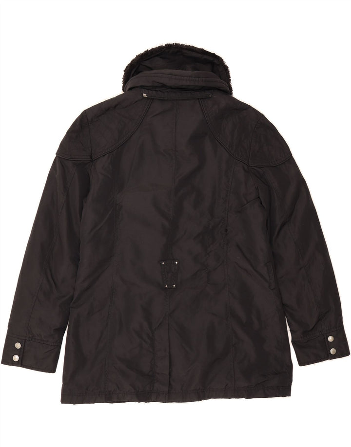 BARBOUR Womens Windbreaker Jacket UK 14 Large Black Vintage Barbour and Second-Hand Barbour from Messina Hembry 