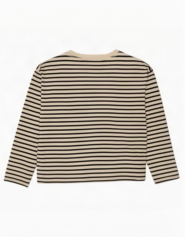 Damski top Zara z długim rękawem UK 18 XL w białe paski