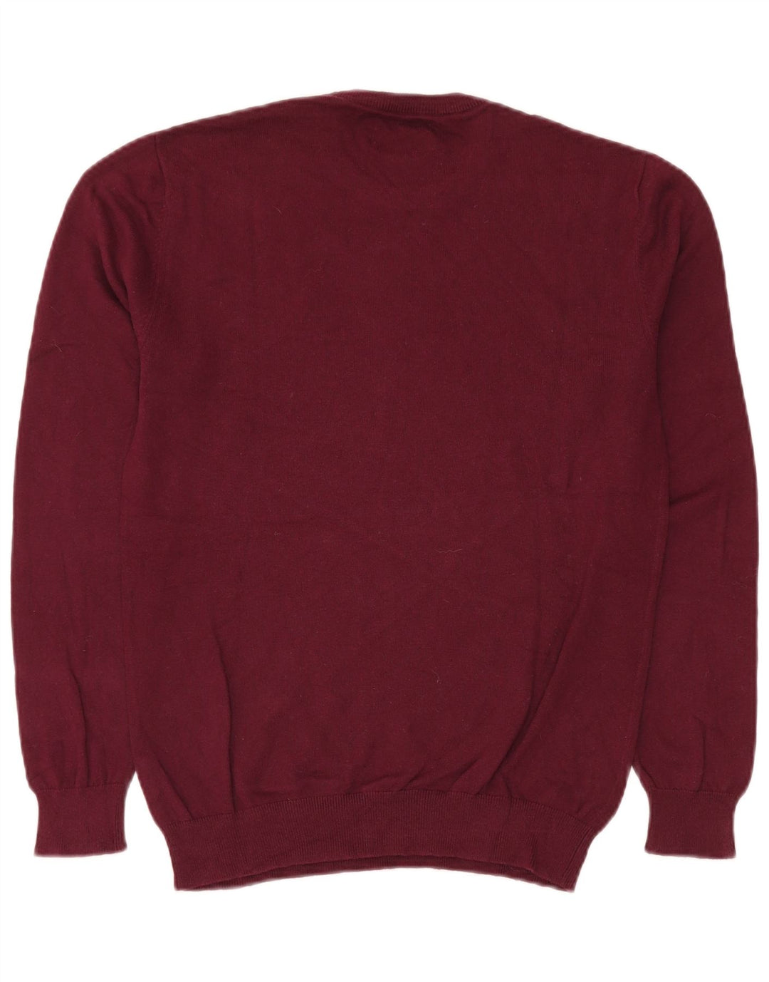 Jack Wills Męski sweter z okrągłym dekoltem, mały, bordowy, bawełniany