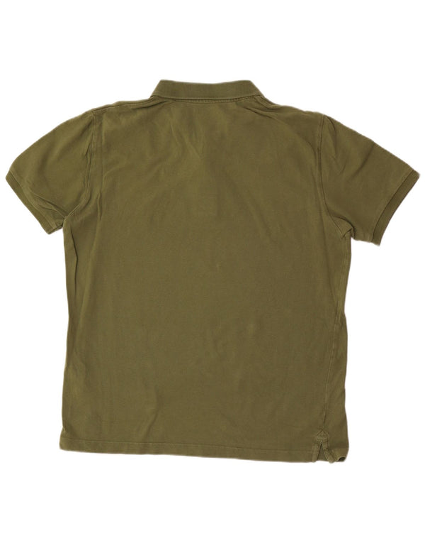 Dack's Mens Polo Shirt Large Khaki Cotton