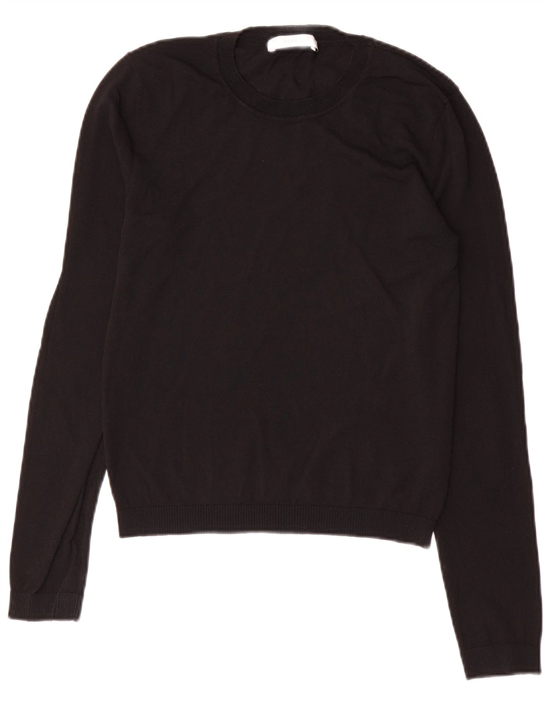 Sweter damski Zara z okrągłym dekoltem UK 10, mały, czarny