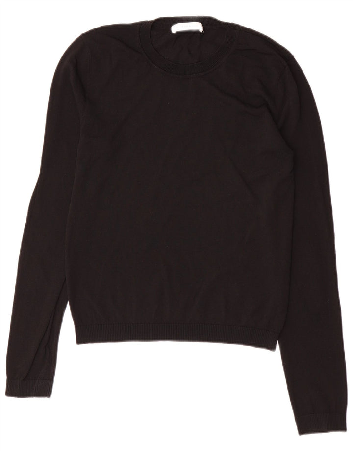 Sweter damski Zara z okrągłym dekoltem UK 10, mały, czarny