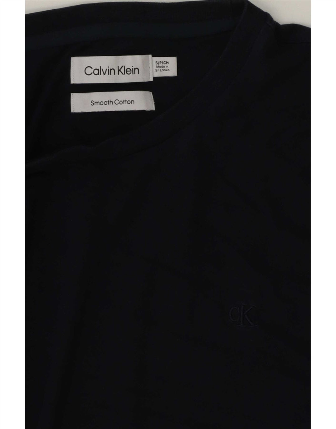 T-shirt męski Calvin Klein, mały, granatowy, bawełniany