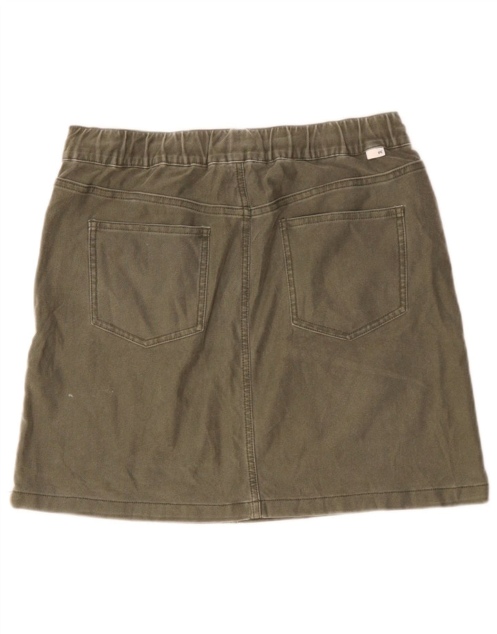Damska spódniczka mini French Connection W30, średnia bawełna khaki