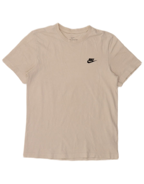 T-shirt męski Nike, mały, biały, bawełniany