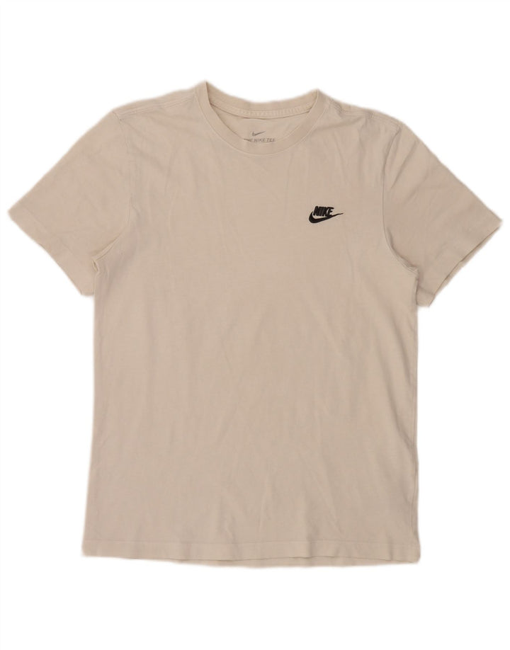 T-shirt męski Nike, mały, biały, bawełniany