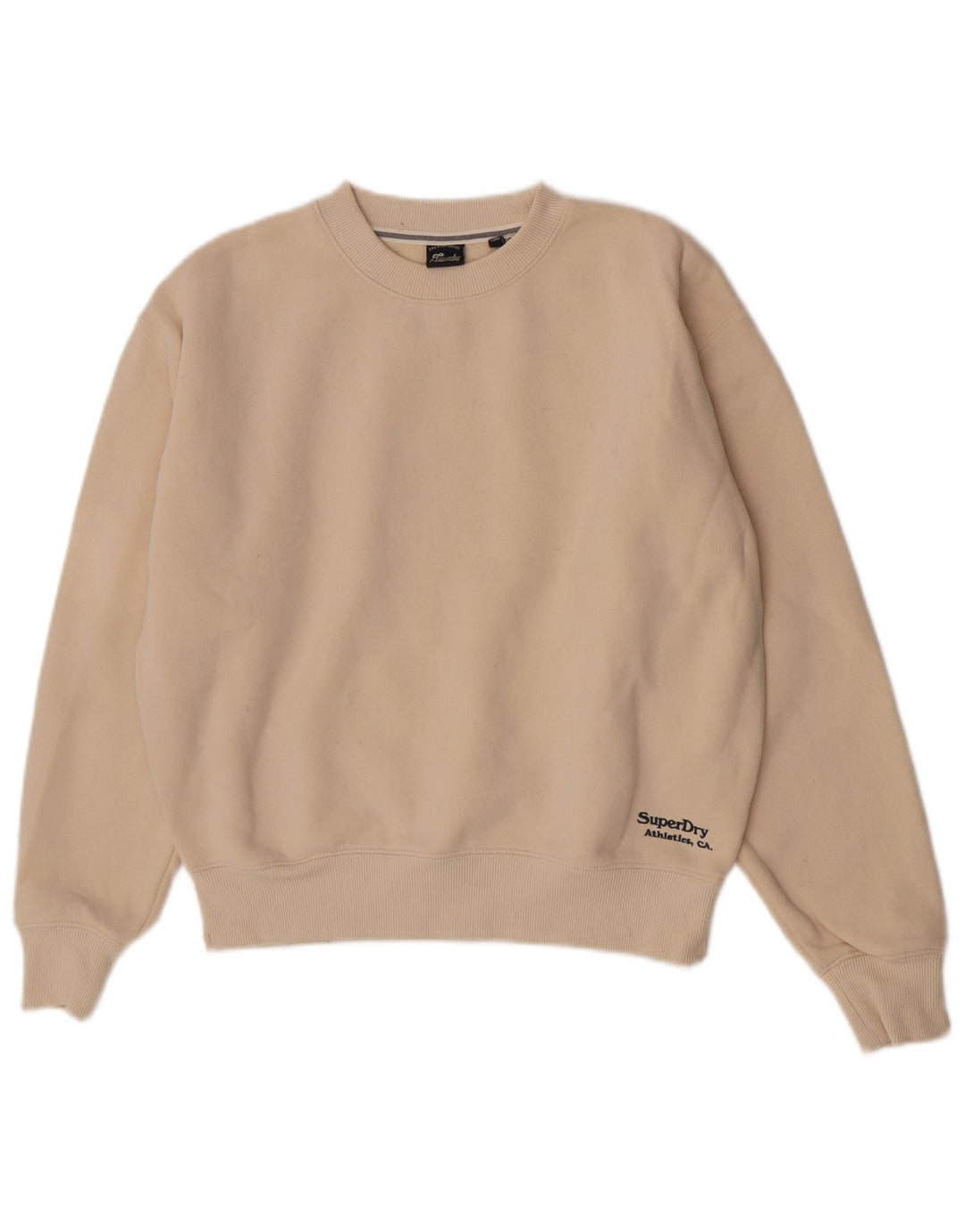 Damski sweter oversize Superdry UK 8, mały, beżowy, bawełniany
