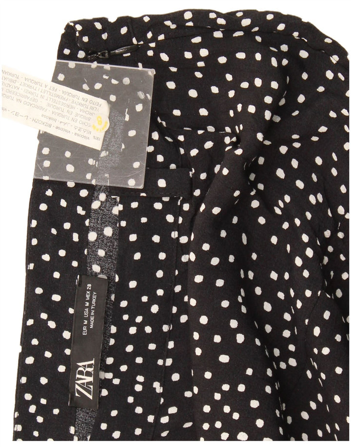 Skort damski Zara UK 14 Średni czarny w cętki wiskoza