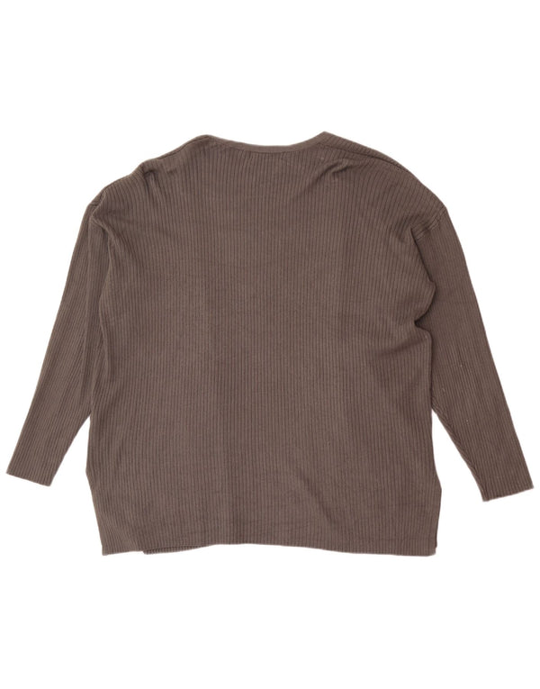 Marks & Spencer Damski sweter o swobodnym kroju, UK 14, duży, szary