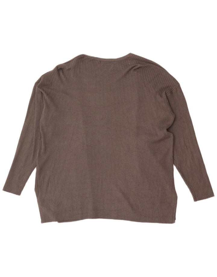 Marks & Spencer Damski sweter o swobodnym kroju, UK 14, duży, szary