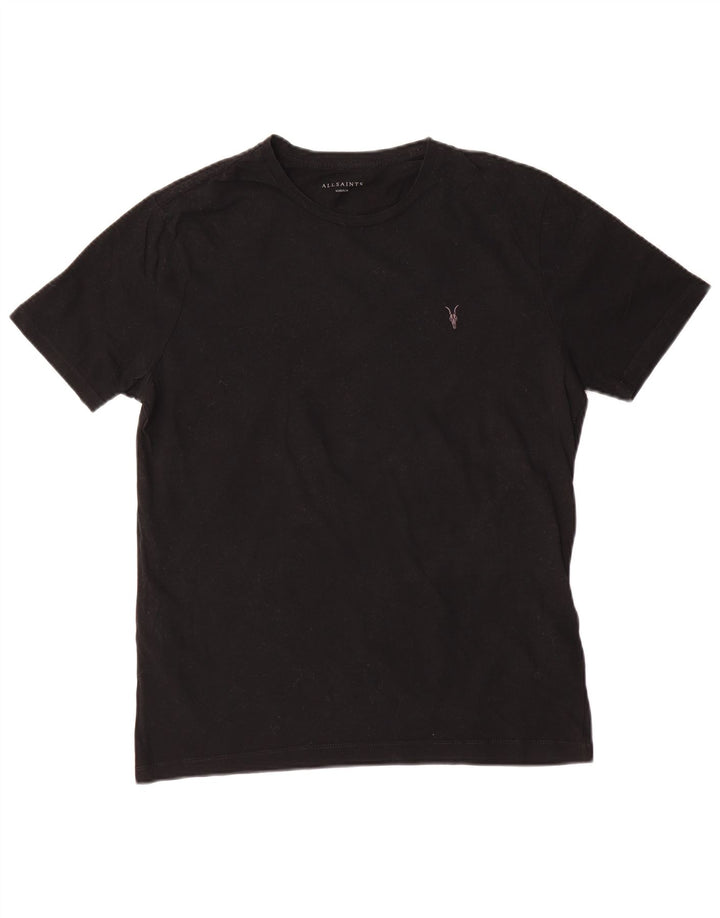 T-shirt męski All Saints, średni czarny, bawełniany