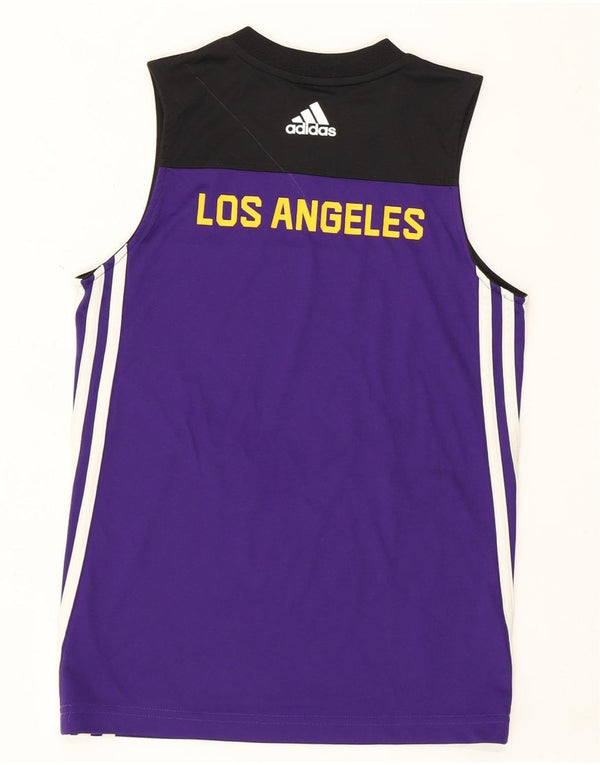 Chłopięca kamizelka Adidas Los Angeles Graphic Top 9-10 lat w kolorze fioletowym