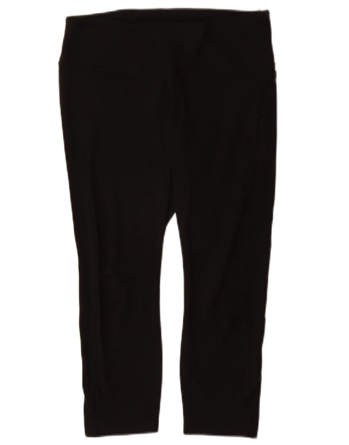 Damskie legginsy NIKE Dri Fit Capri UK 14, duże, czarne, poliestrowe