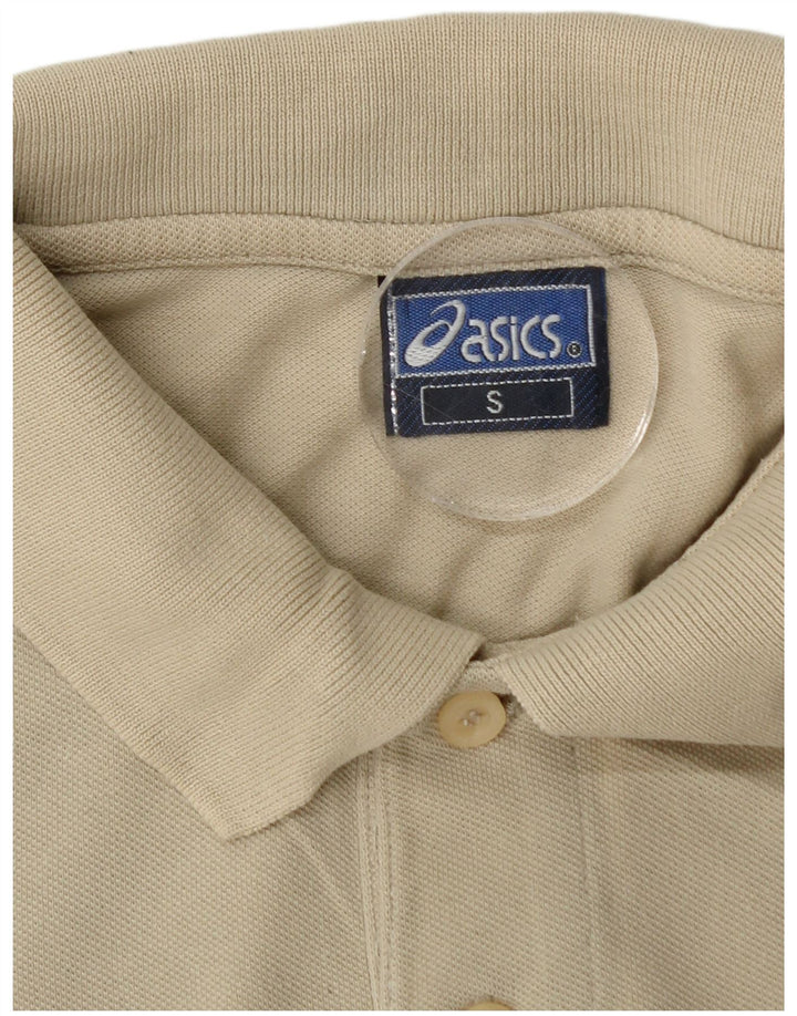 Męska koszulka polo z długim rękawem Asics, mała, beżowa