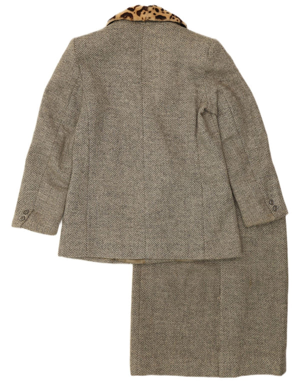 Dwuczęściowy zestaw spódnic damskich w stylu vintage IT 44 Medium W28 Szara jodełka
