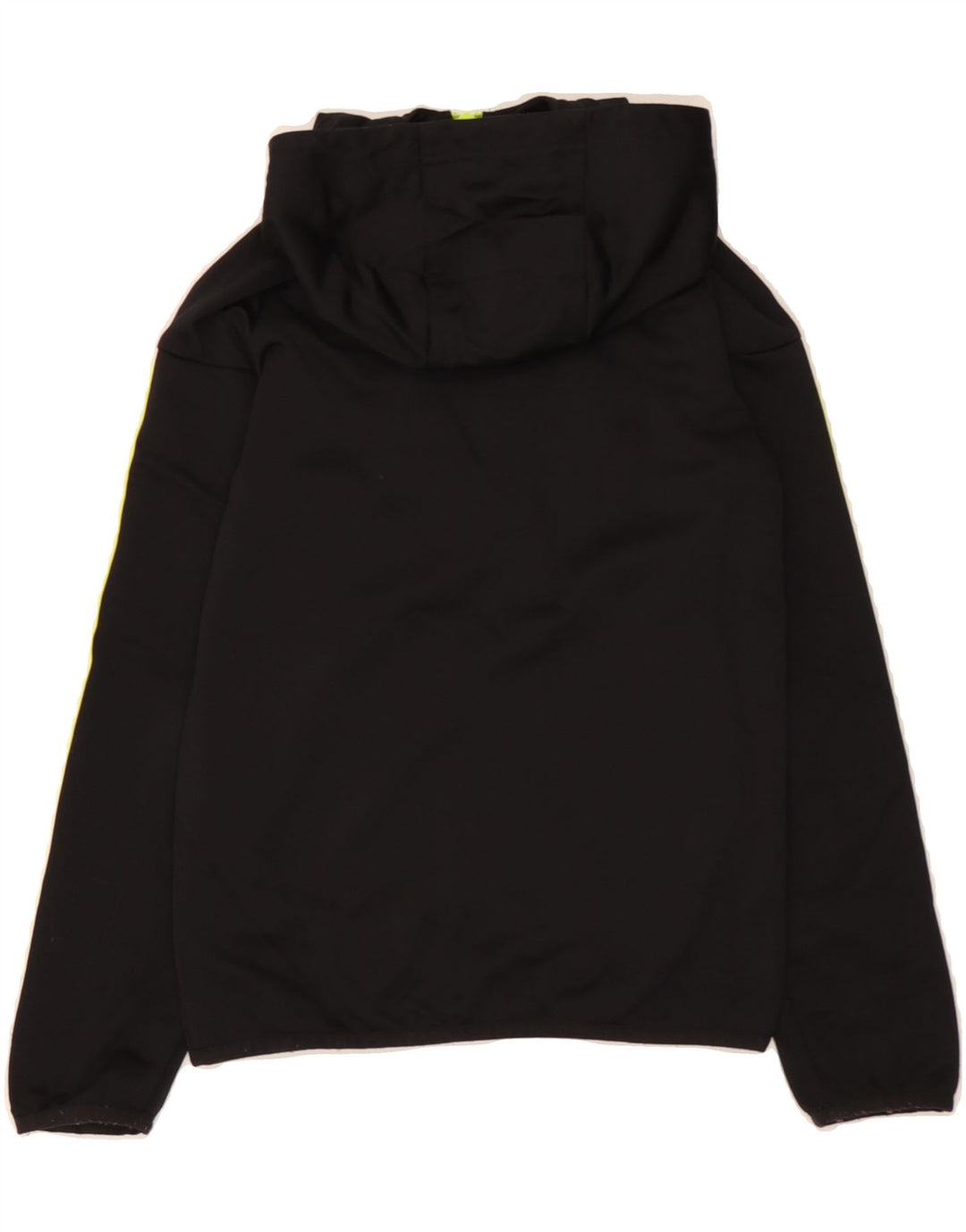 ADIDAS Boys Hooded Tracksuit Top Jacket 7-8 Years Black Polyester Vintage Adidas and Second-Hand Adidas from Messina Hembry 