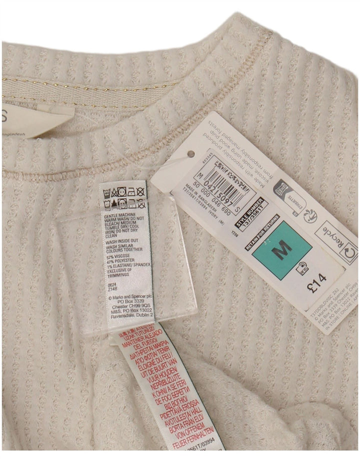 Bluzka damska Marks & Spencer UK 14 Średnia biała wiskoza