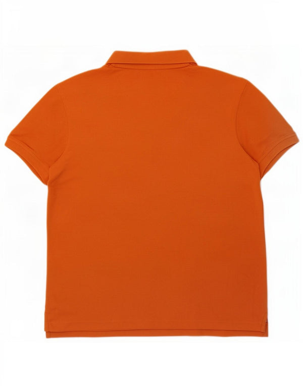 Męska koszulka polo Lyle & Scott, średnia, pomarańczowa, bawełniana