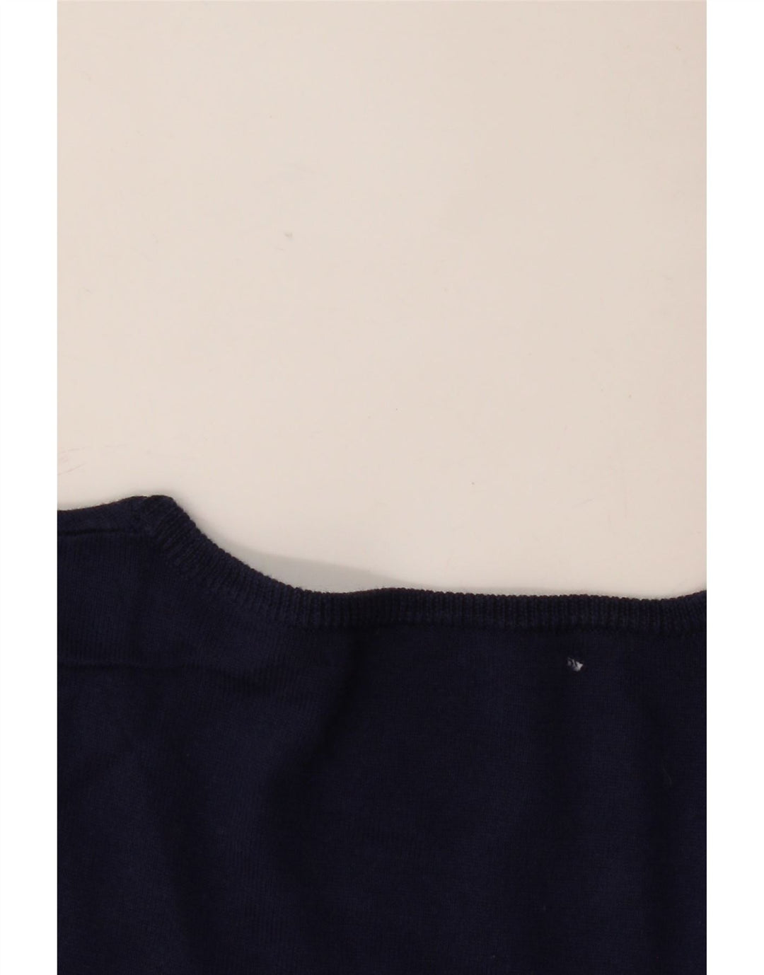 Sweter damski Ralph Lauren z dekoltem w kształcie litery V, UK 12, średni granatowy, bawełniany