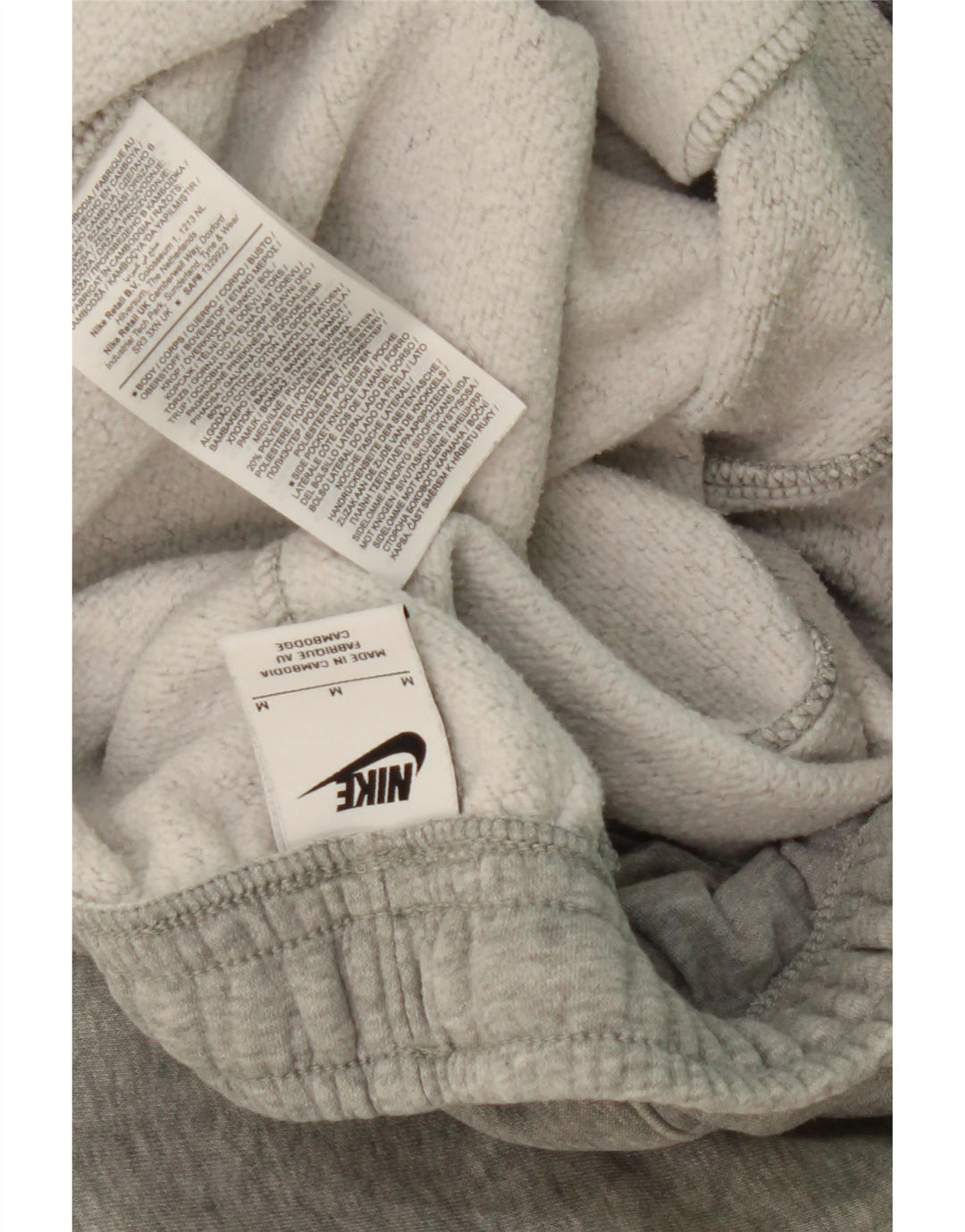 Męskie spodnie dresowe NIKE Joggery, średnioszare, bawełniane